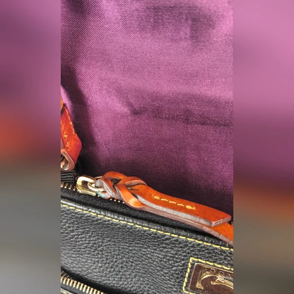 Dooney & Bourke Black Crossbody Bag with Tan Accents - Picture 4 of 14